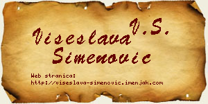 Višeslava Simenović vizit kartica